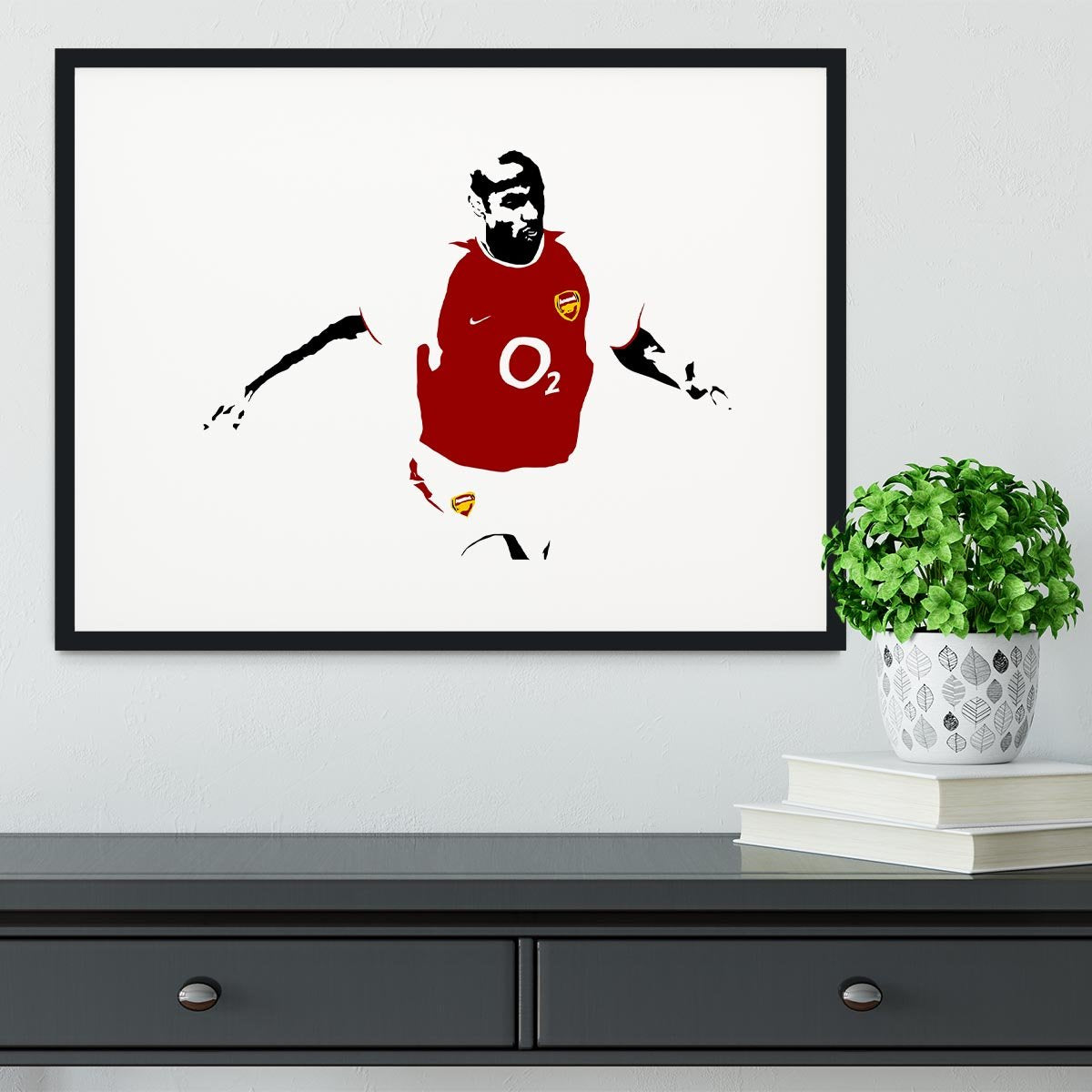 Thierry Henry Pop Art Framed Print - Canvas Art Rocks - 1