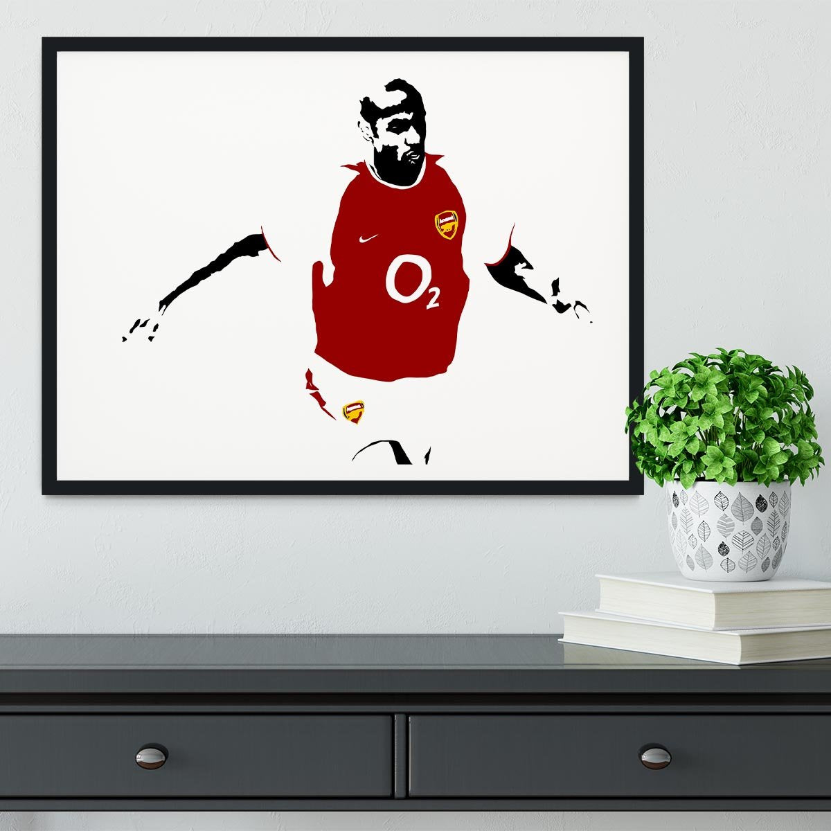 Thierry Henry Pop Art Framed Print - Canvas Art Rocks - 2