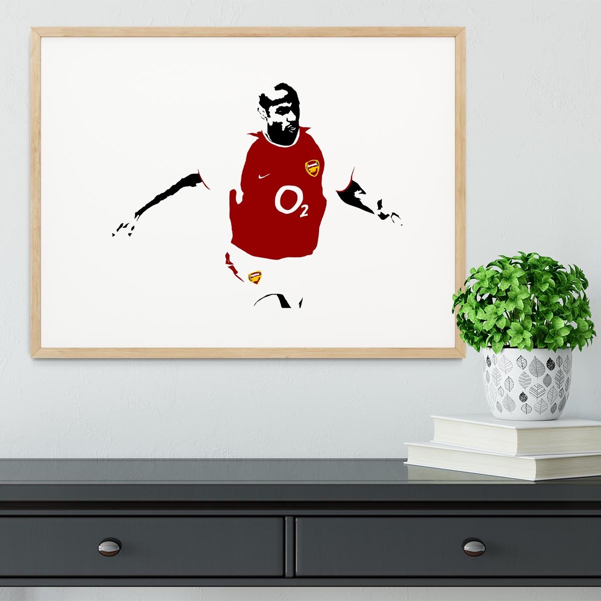 Thierry Henry Pop Art Framed Print - Canvas Art Rocks - 3