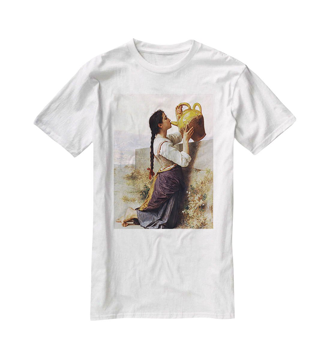 Thirst By Bouguereau T-Shirt - Canvas Art Rocks - 5