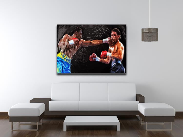 Thomas Hearns vs Virgil Hill Canvas Print & Poster - US Canvas Art Rocks