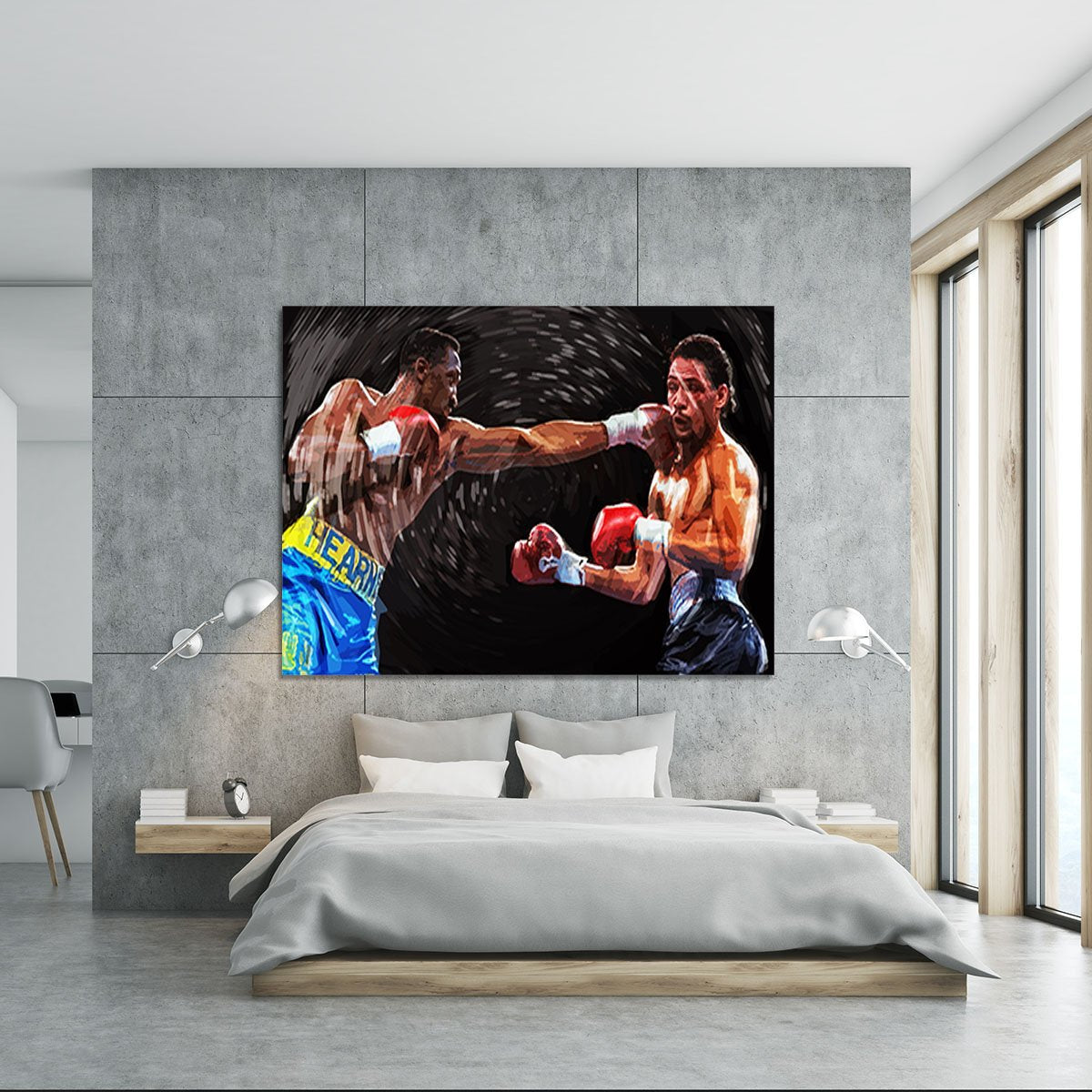 Thomas Hearns vs Virgil Hill Canvas Print or Poster