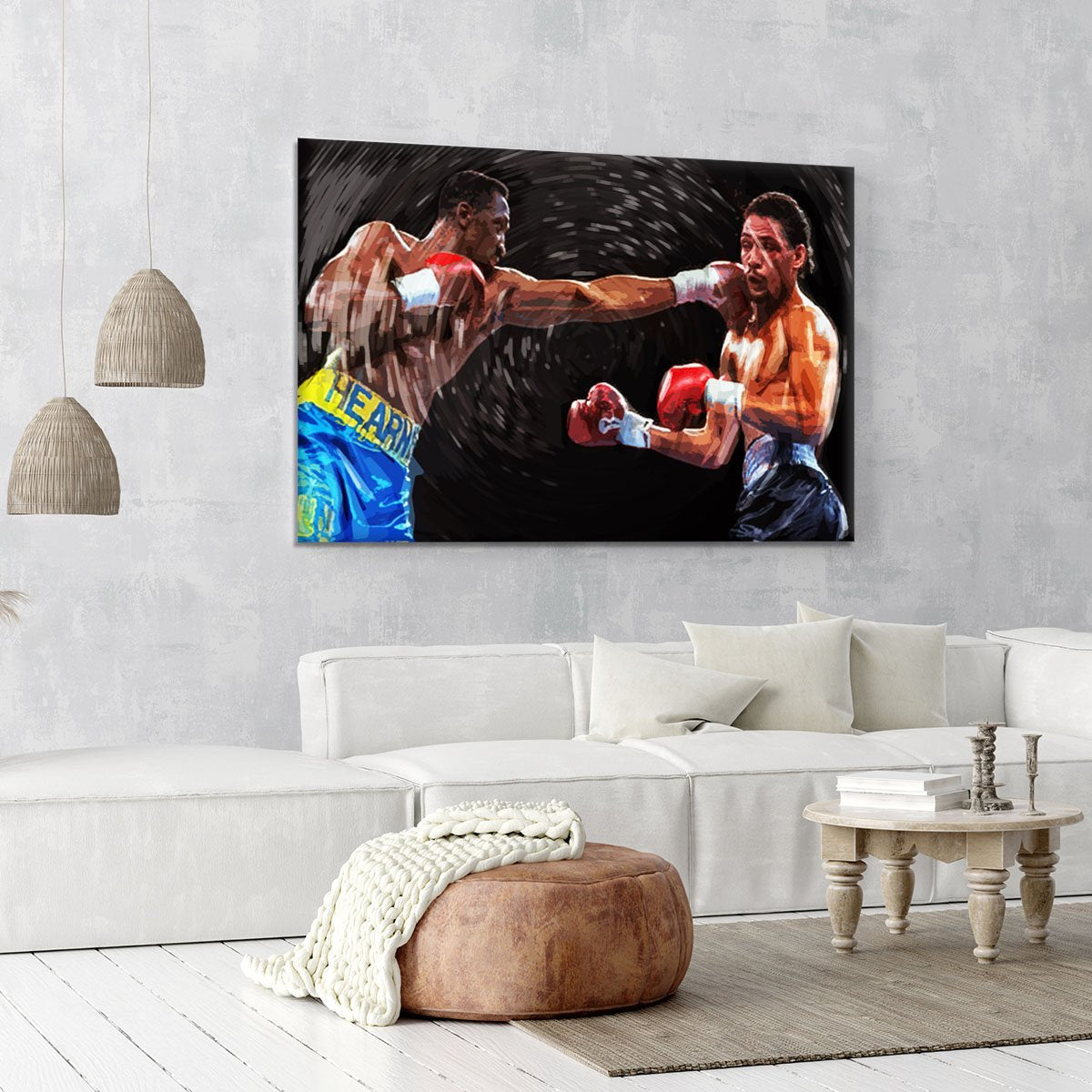 Thomas Hearns vs Virgil Hill Canvas Print or Poster