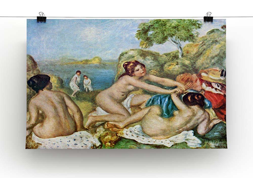 Three bathing girls with crab by Renoir Canvas Print or Poster - Canvas Art Rocks - 2