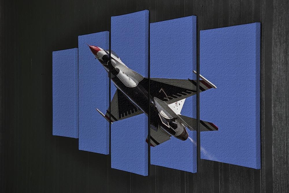 Thunderbirds F-16 fighter 5 Split Panel Canvas  - Canvas Art Rocks - 2