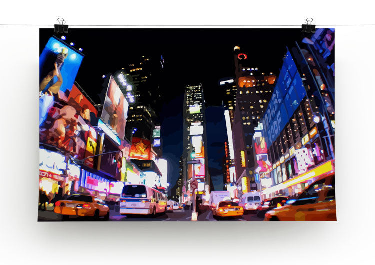 Times Square at Night Print - Canvas Art Rocks - 2