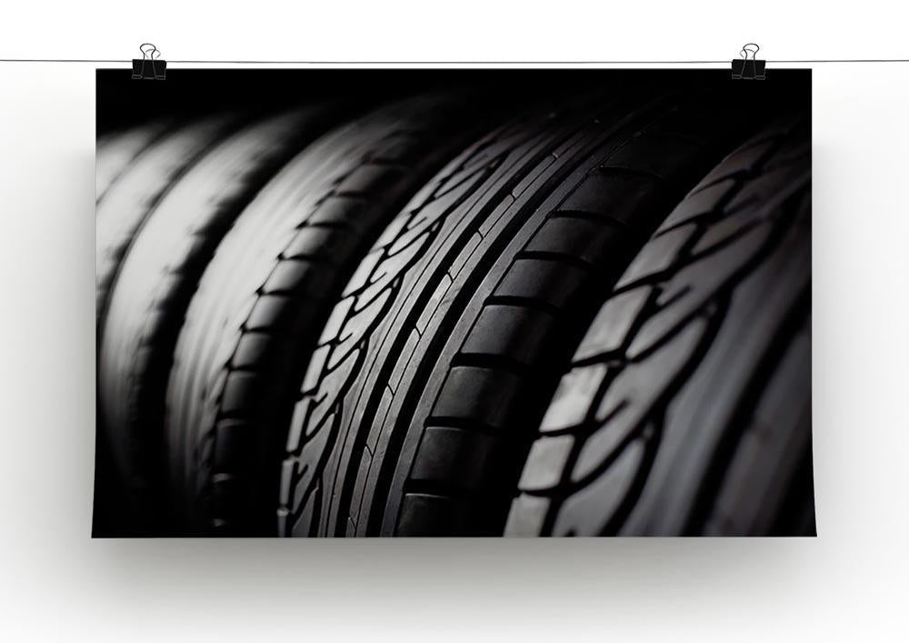 Tire stack background Canvas Print or Poster - Canvas Art Rocks - 2