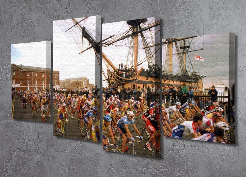 Tour de France in Portsmouth 4 Split Panel Canvas - Canvas Art Rocks - 2