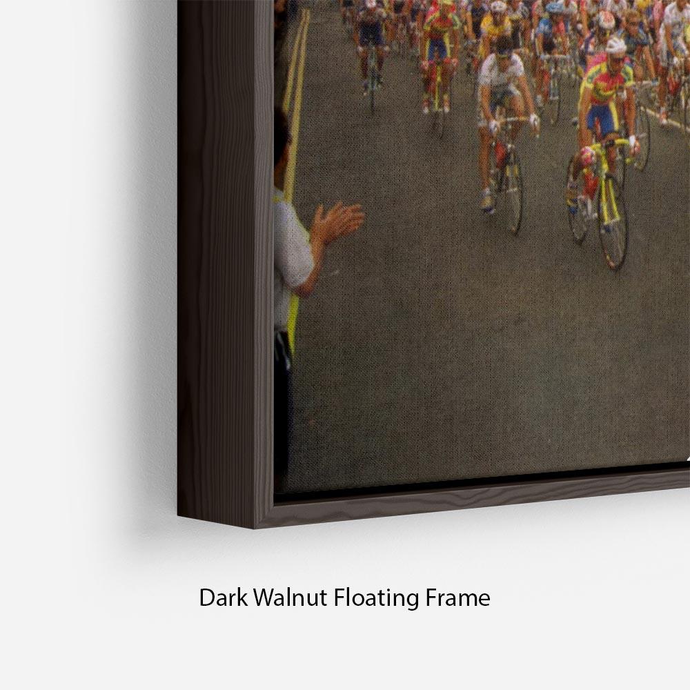 Tour de France in Portsmouth Floating Frame Canvas - Canvas Art Rocks - 6