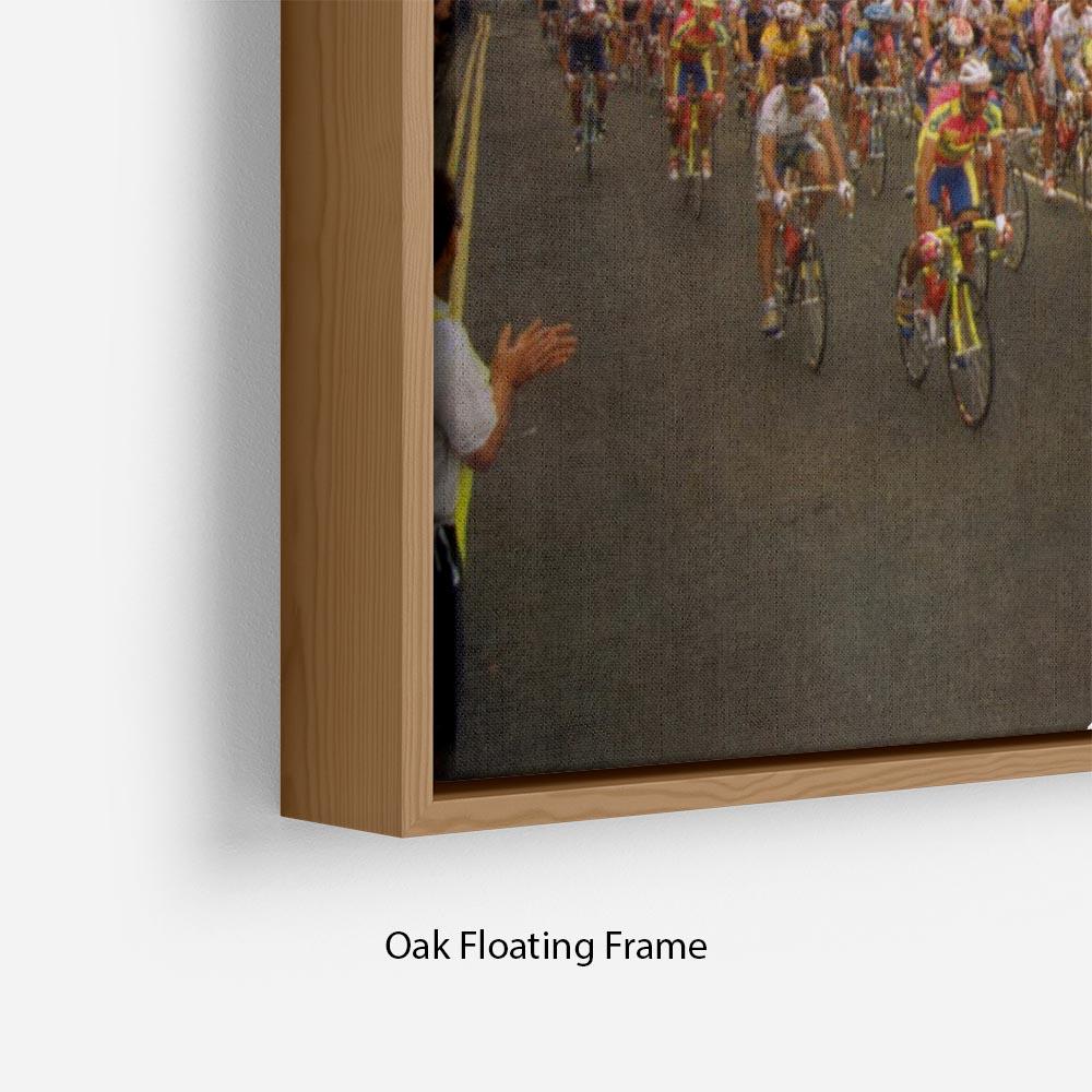 Tour de France in Portsmouth Floating Frame Canvas - Canvas Art Rocks - 10