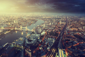 Tower Bridge in sunset time Wall Mural Wallpaper - Canvas Art Rocks - 1