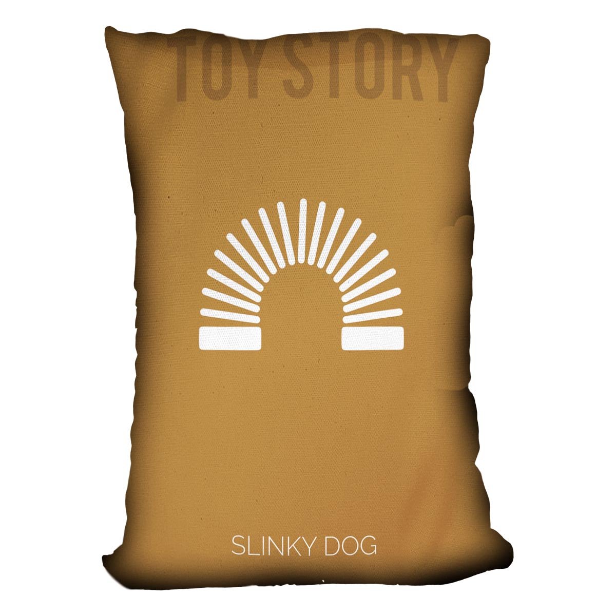 Toy Story Slinky Dog Minimal Movie Cushion - Canvas Art Rocks - 4