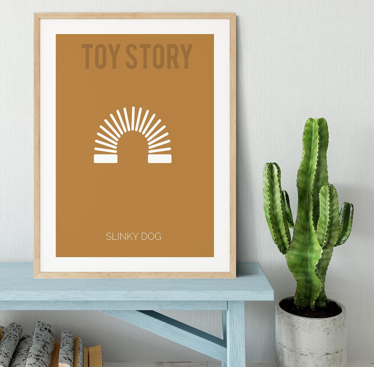 Toy Story Slinky Dog Minimal Movie Framed Print - Canvas Art Rocks - 3