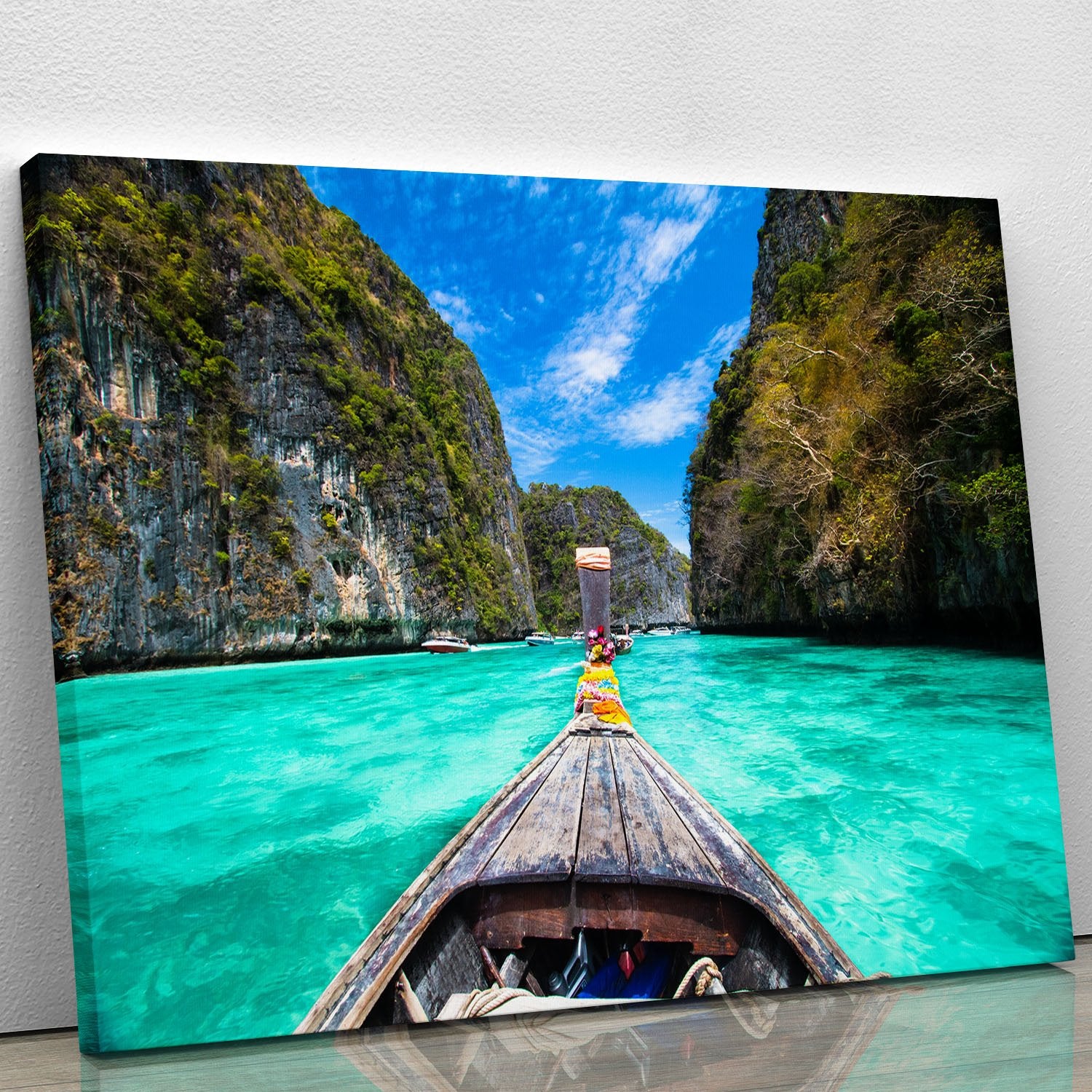 Traditional wooden boat Canvas Print or Poster