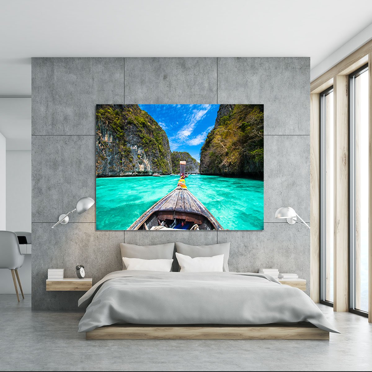 Traditional wooden boat Canvas Print or Poster