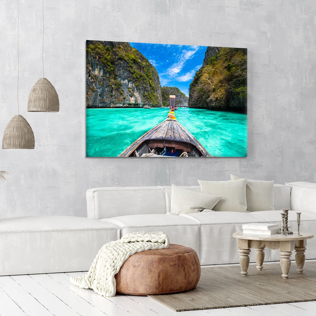 Traditional wooden boat Canvas Print or Poster
