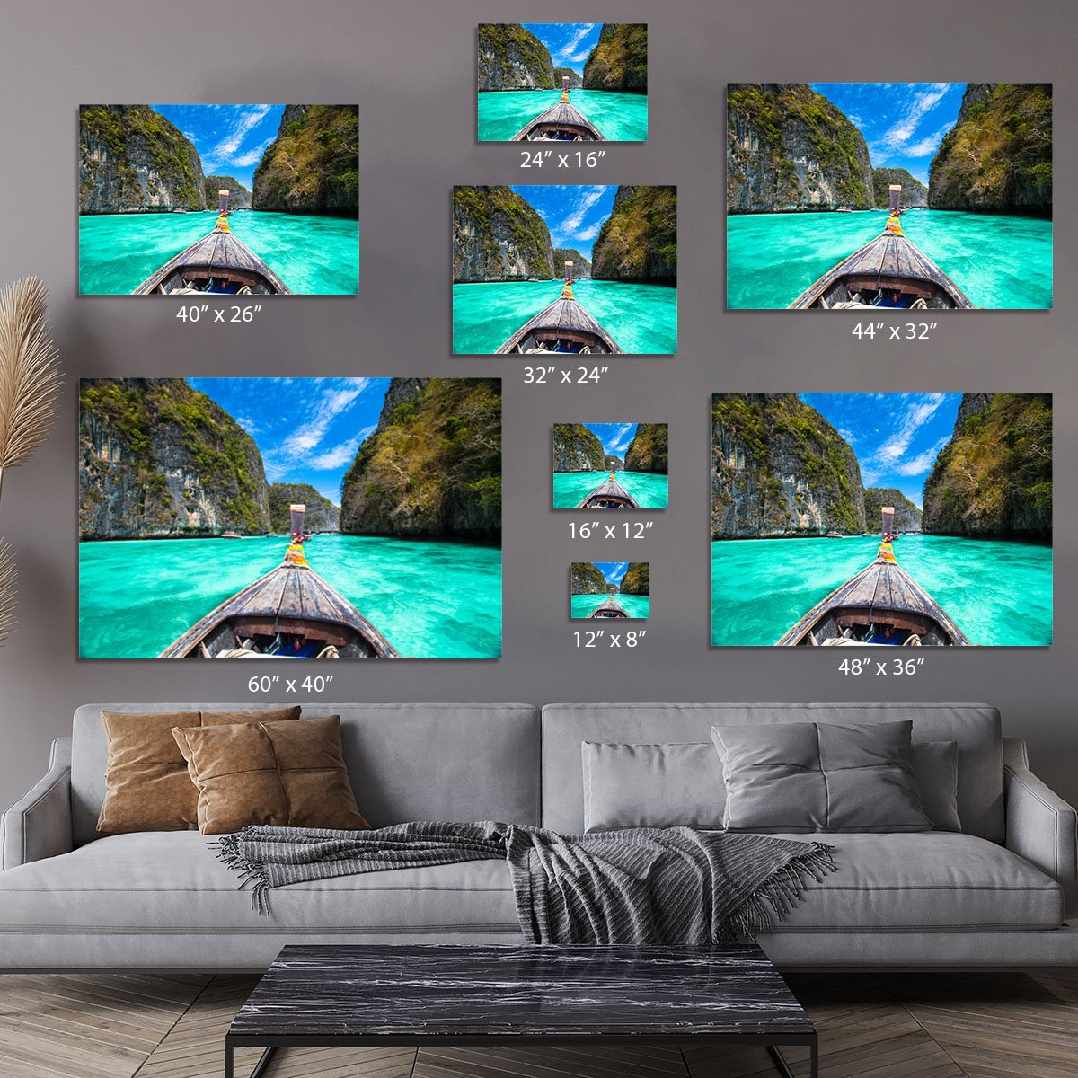 Traditional wooden boat Canvas Print or Poster