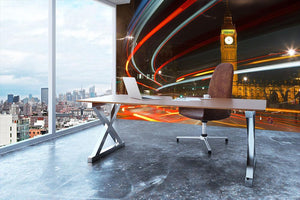Traffic in night London Wall Mural Wallpaper - Canvas Art Rocks - 3