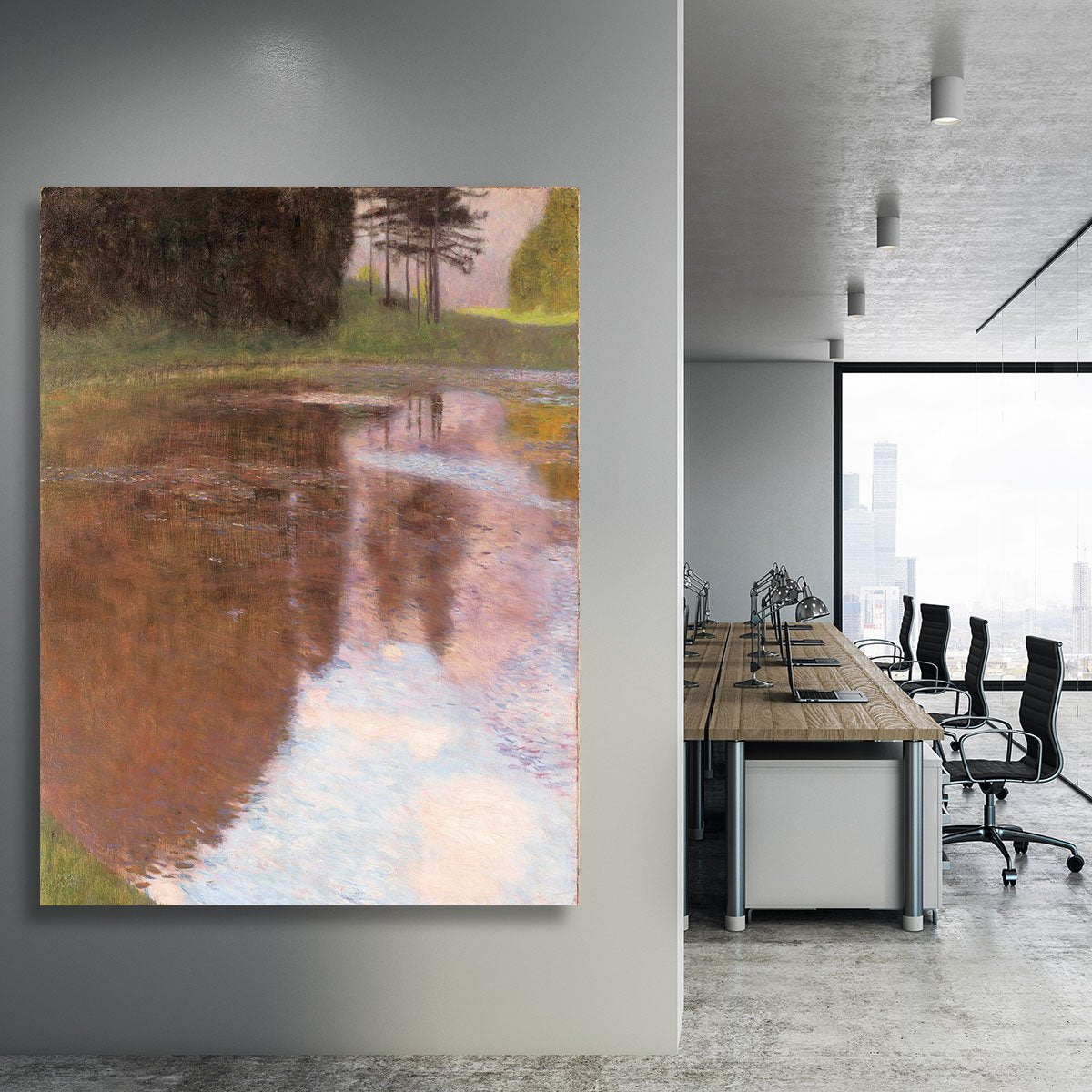 Tranquil Pond near Salzburg by Klimt Canvas Print or Poster