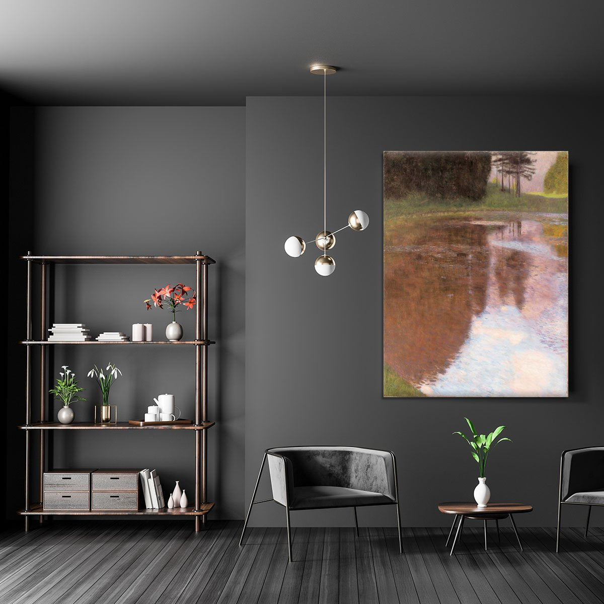 Tranquil Pond near Salzburg by Klimt Canvas Print or Poster