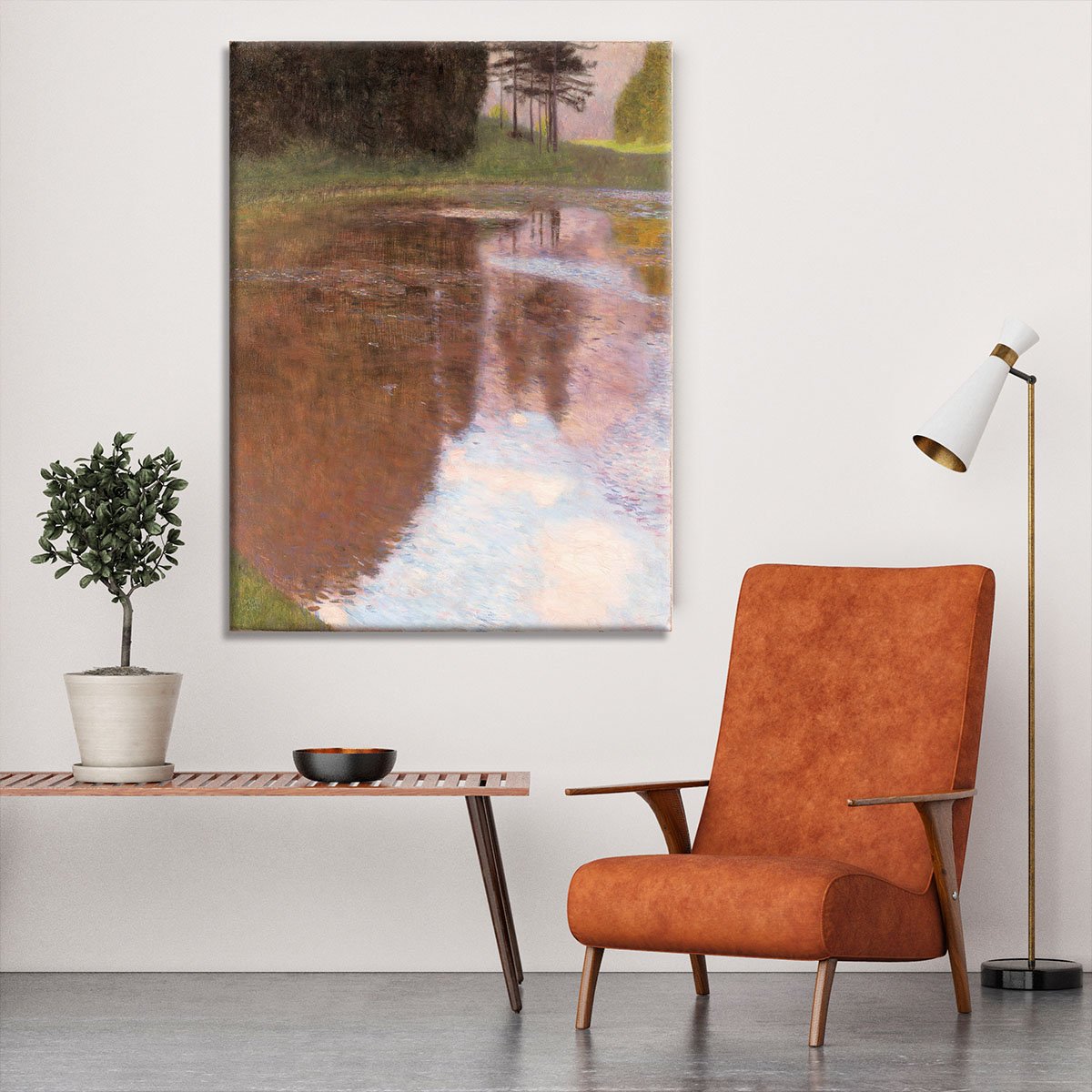 Tranquil Pond near Salzburg by Klimt Canvas Print or Poster