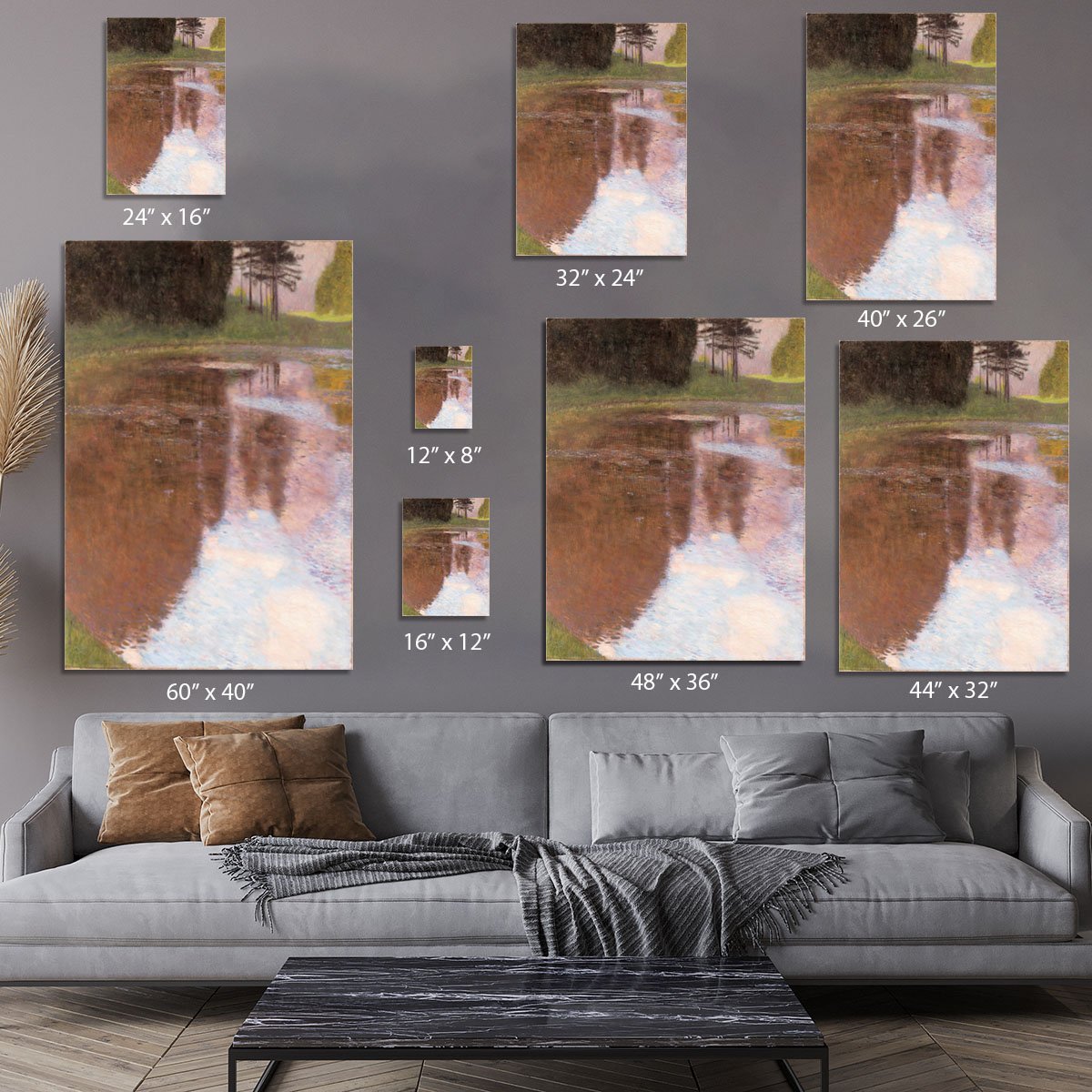 Tranquil Pond near Salzburg by Klimt Canvas Print or Poster