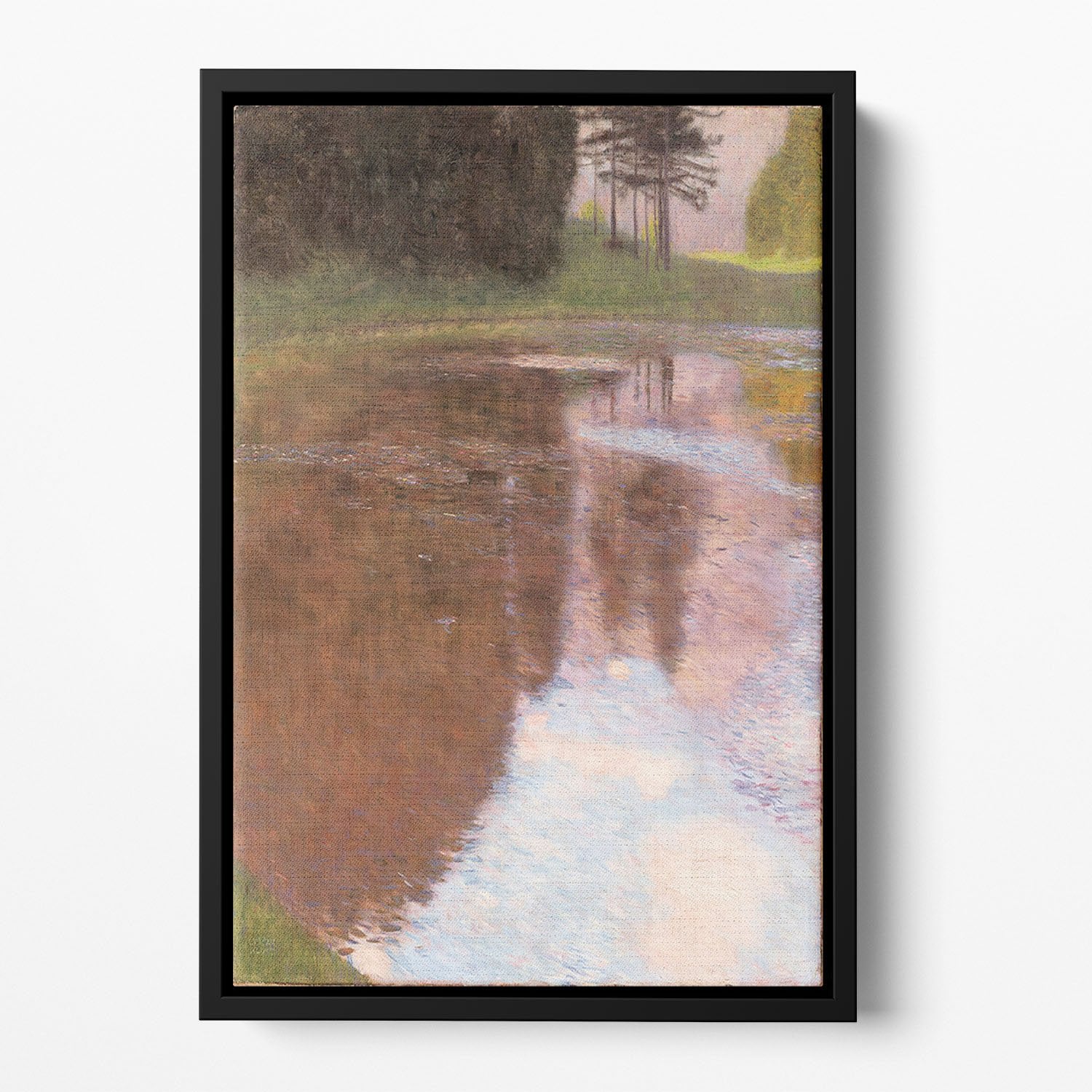 Tranquil Pond near Salzburg by Klimt Floating Framed Canvas