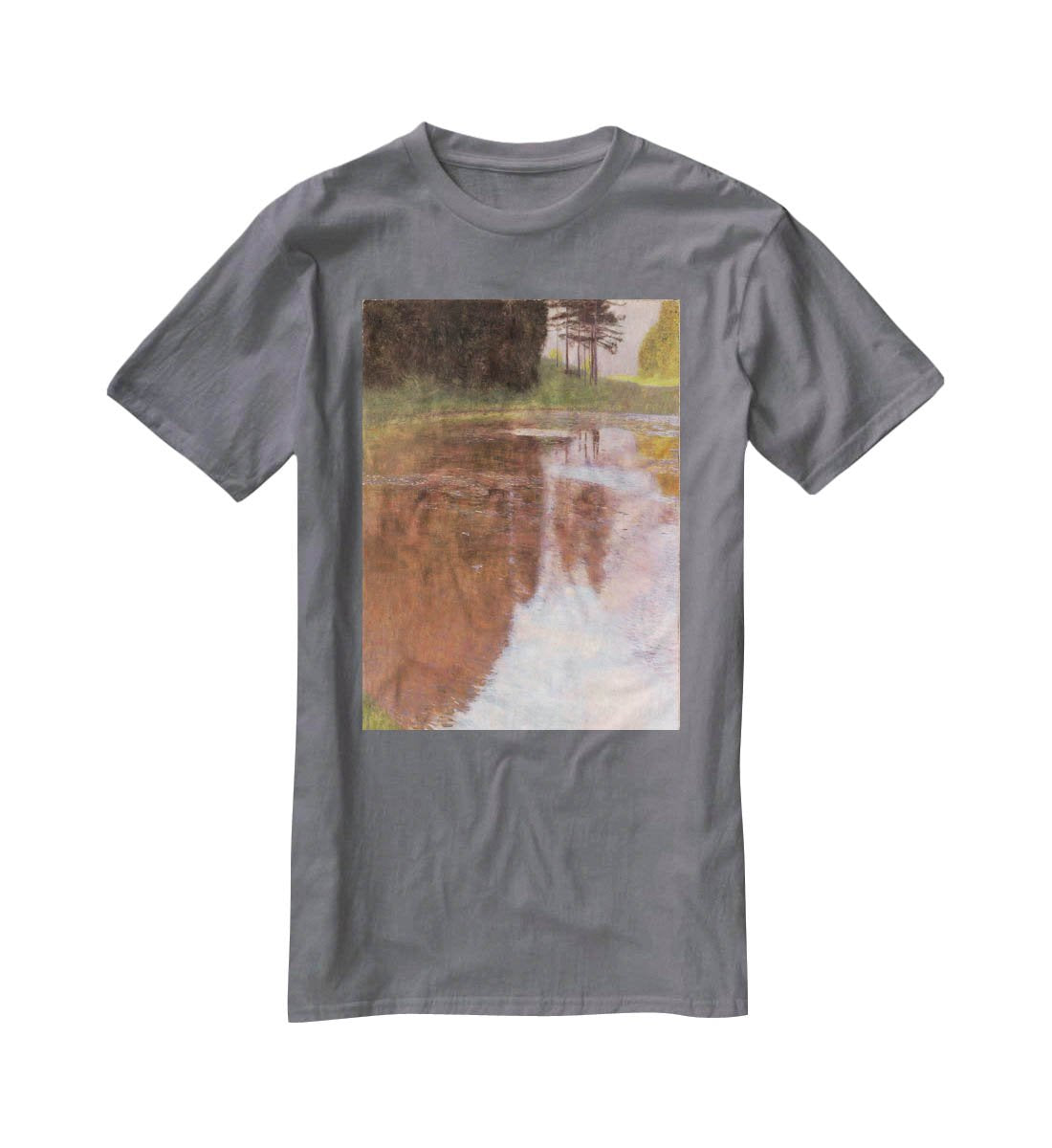 Tranquil Pond near Salzburg by Klimt T-Shirt - Canvas Art Rocks - 3