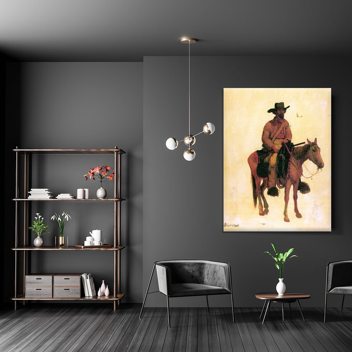 Trapper by Bierstadt Canvas Print or Poster