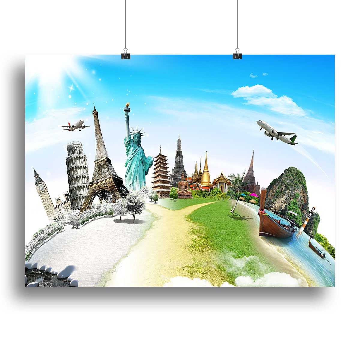 Travel the world monument Canvas Print or Poster