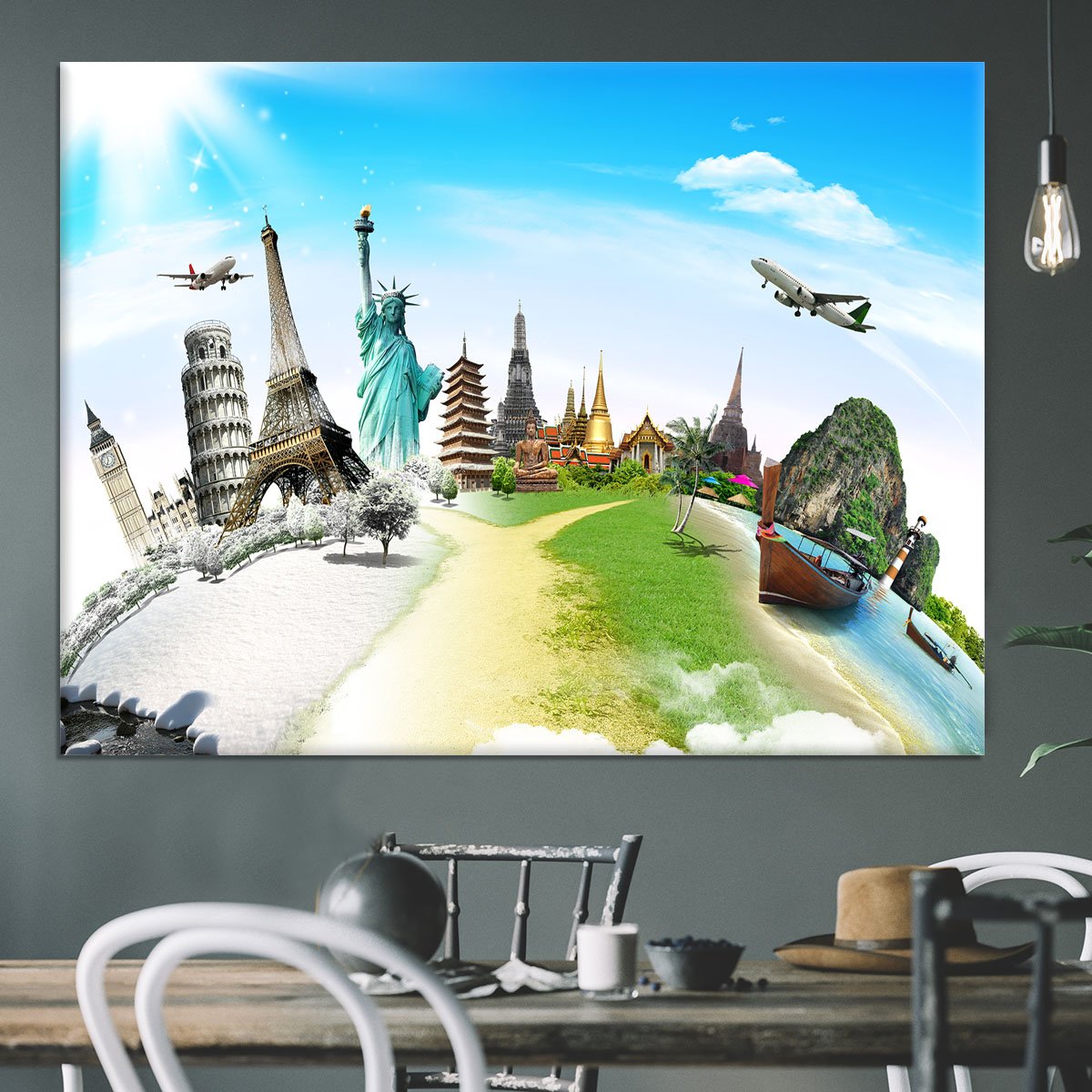 Travel the world monument Canvas Print or Poster