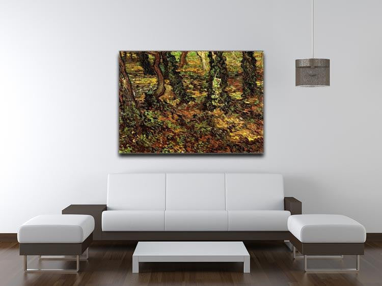 Tree Trunks with Ivy by Van Gogh Canvas Print & Poster - Canvas Art Rocks - 4
