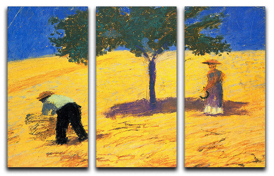 Tree in Cornfeld by Macke 3 Split Panel Canvas Print - Canvas Art Rocks - 1