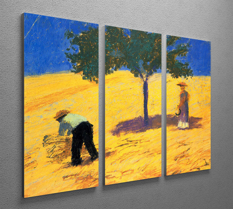Tree in Cornfeld by Macke 3 Split Panel Canvas Print - Canvas Art Rocks - 2