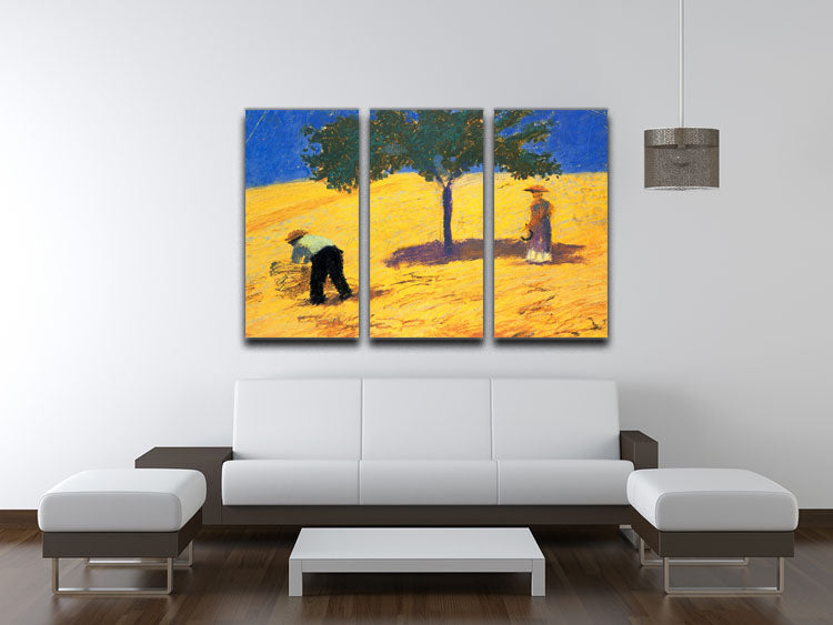 Tree in Cornfeld by Macke 3 Split Panel Canvas Print - Canvas Art Rocks - 3