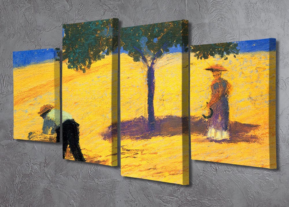 Tree in Cornfeld by Macke 4 Split Panel Canvas - Canvas Art Rocks - 2