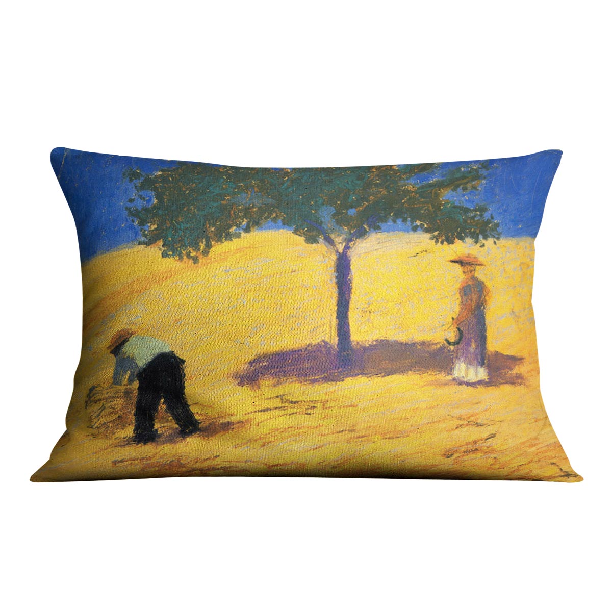 Tree in Cornfeld by Macke Cushion - Canvas Art Rocks - 4
