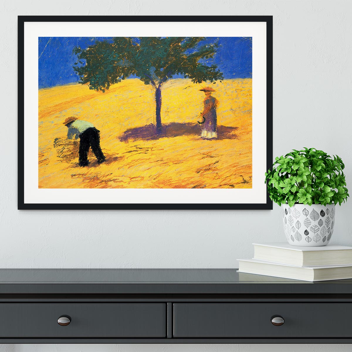 Tree in Cornfeld by Macke Framed Print - Canvas Art Rocks - 1