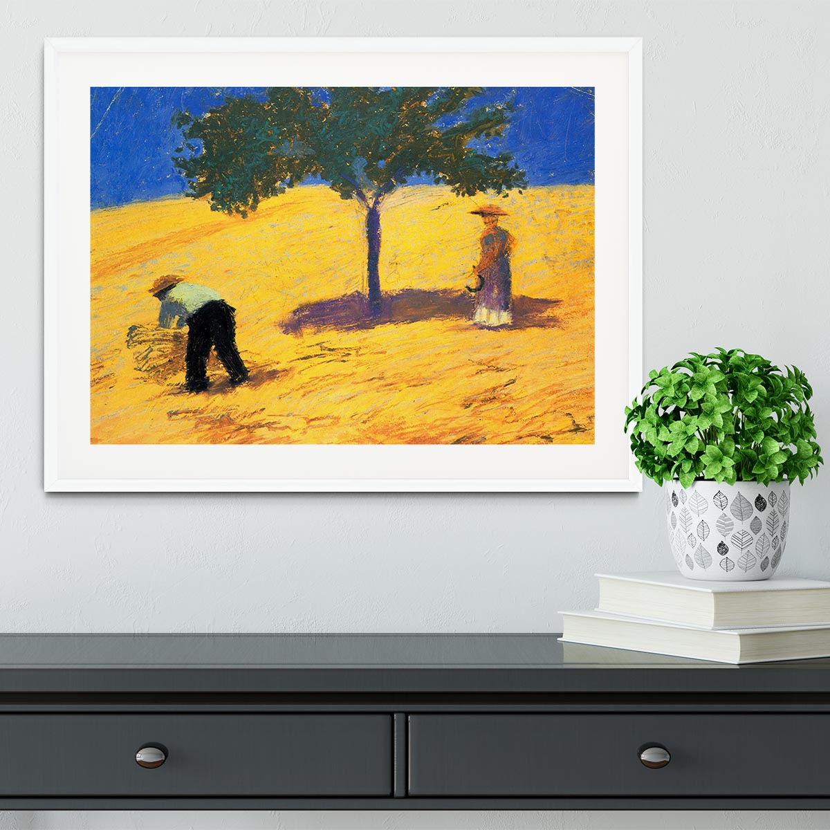 Tree in Cornfeld by Macke Framed Print - Canvas Art Rocks - 5