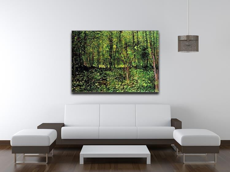 Trees and Undergrowth 2 by Van Gogh Canvas Print & Poster - Canvas Art Rocks - 4