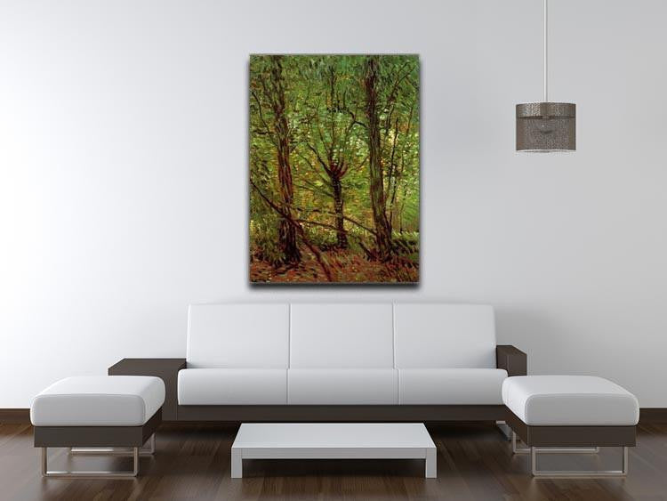 Trees and Undergrowth by Van Gogh Canvas Print & Poster - Canvas Art Rocks - 4