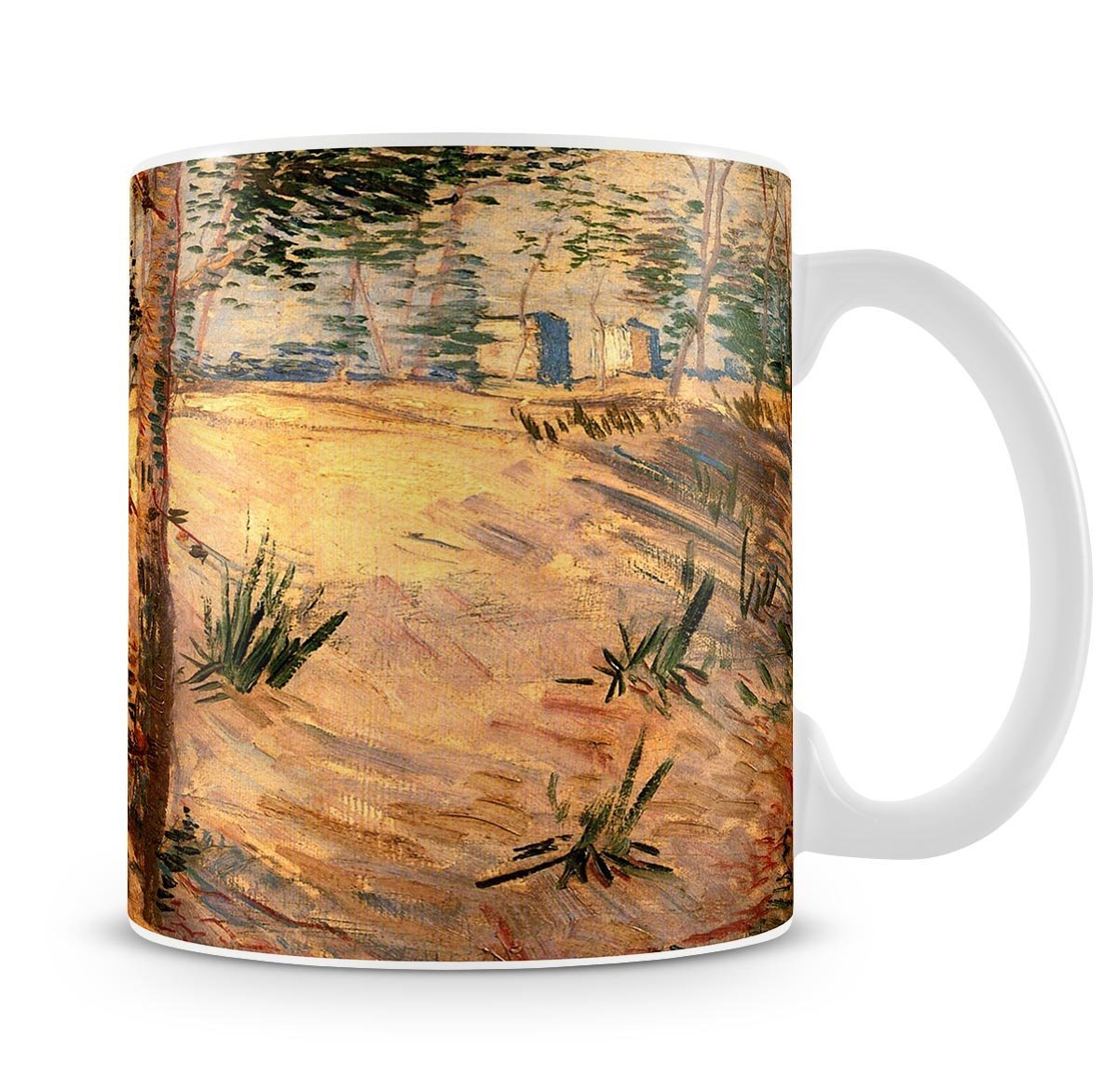 Trees in a Field on a Sunny Day by Van Gogh Mug - Canvas Art Rocks - 4