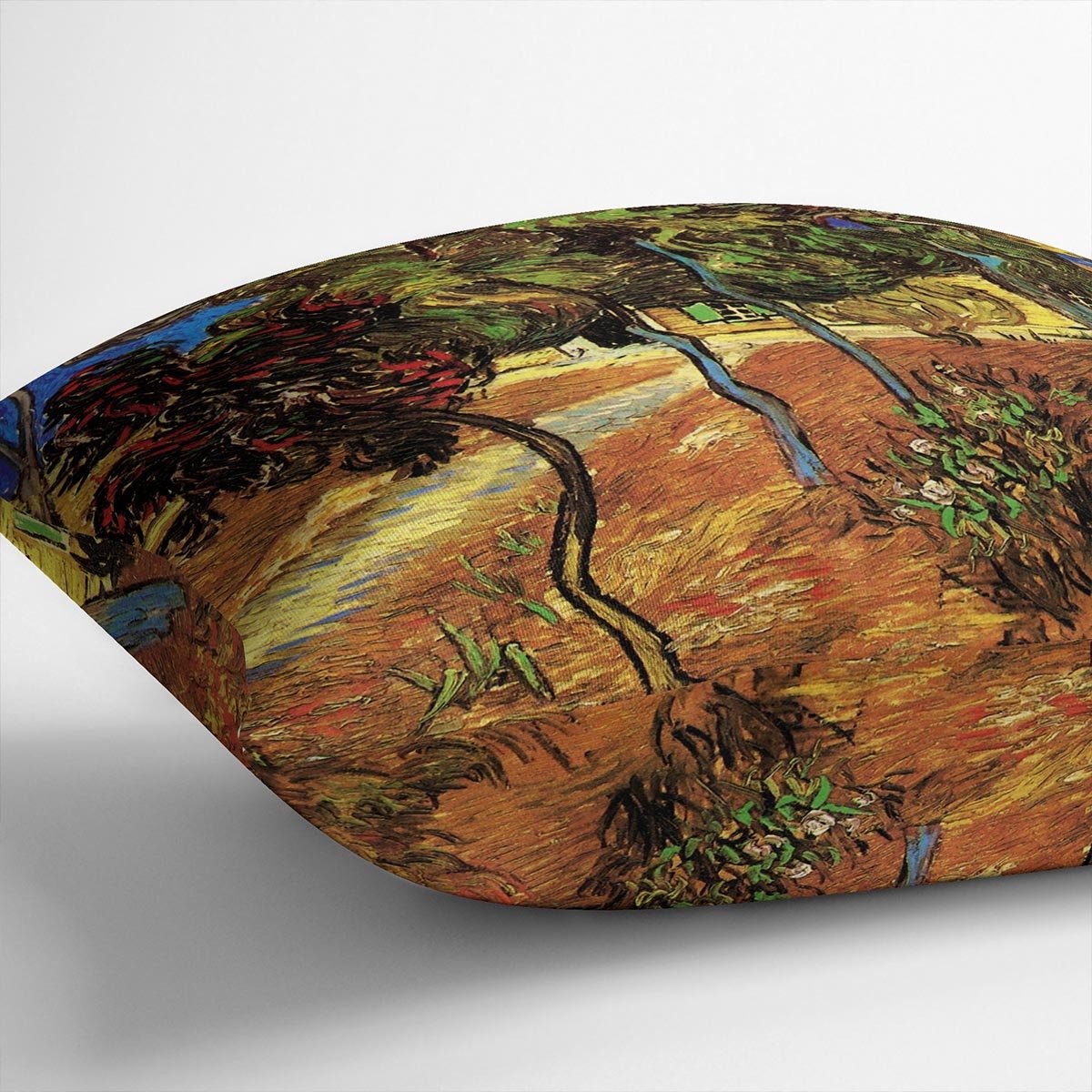 Trees in the Garden of Saint-Paul Hospital 2 by Van Gogh Throw Pillow