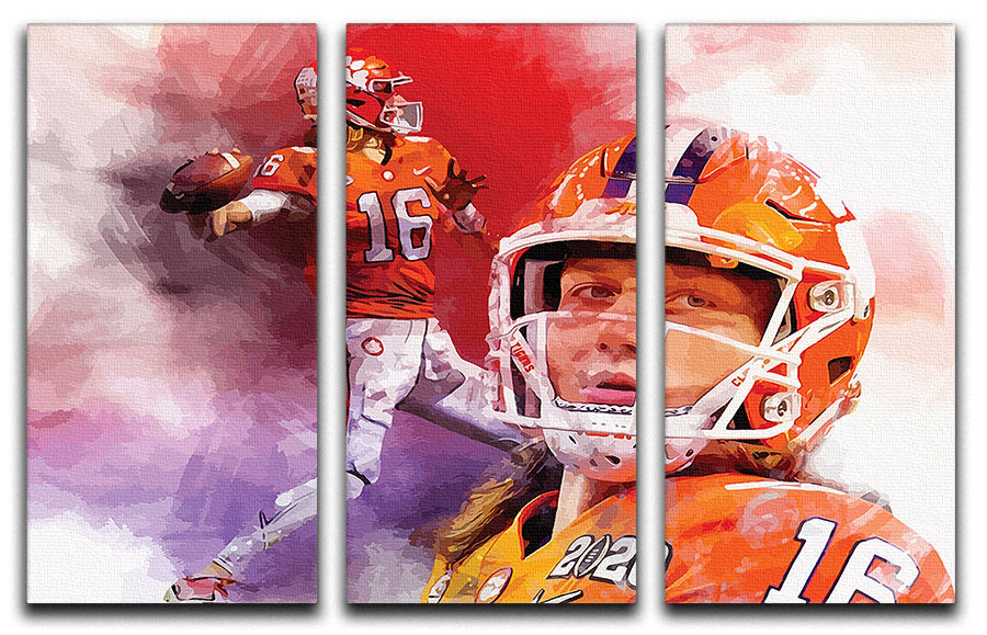 Trevor Lawrence Wallpaper 3 Split Panel Canvas Print - Canvas Art Rocks - 1