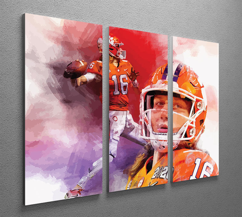 Trevor Lawrence Wallpaper 3 Split Panel Canvas Print - Canvas Art Rocks - 2