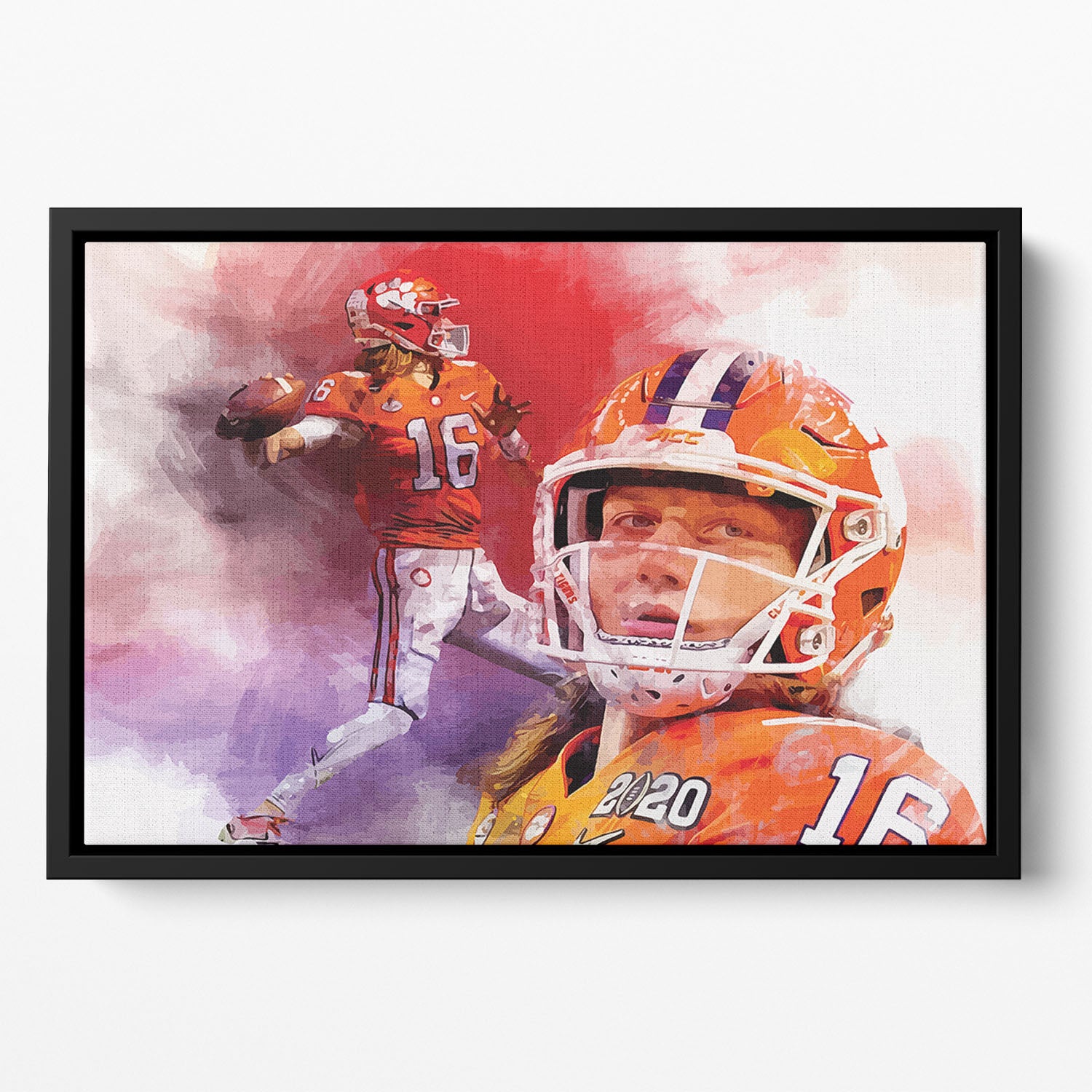 Trevor Lawrence Wallpaper Floating Framed Canvas - Canvas Art Rocks - 2