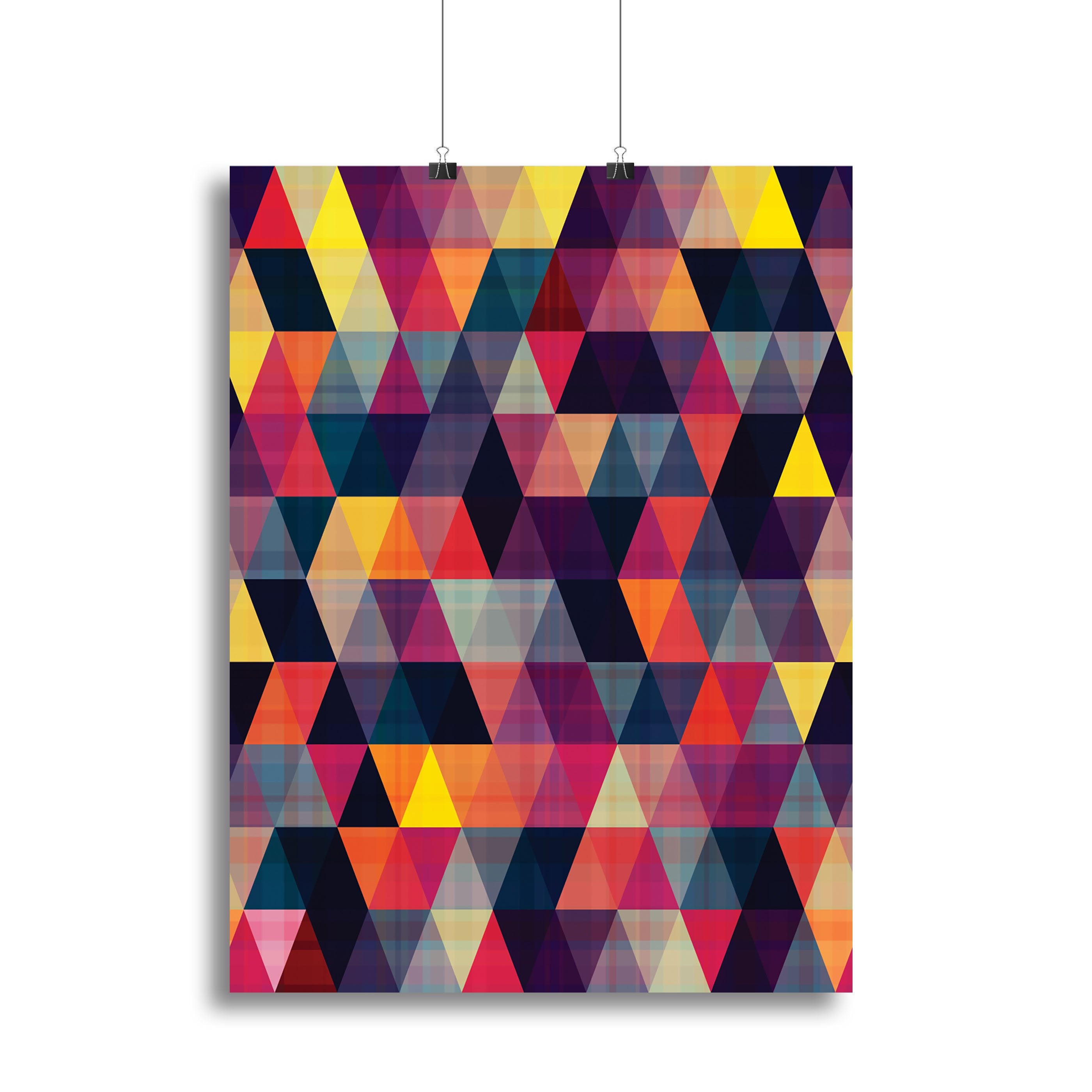 Triangle background texture Canvas Print or Poster