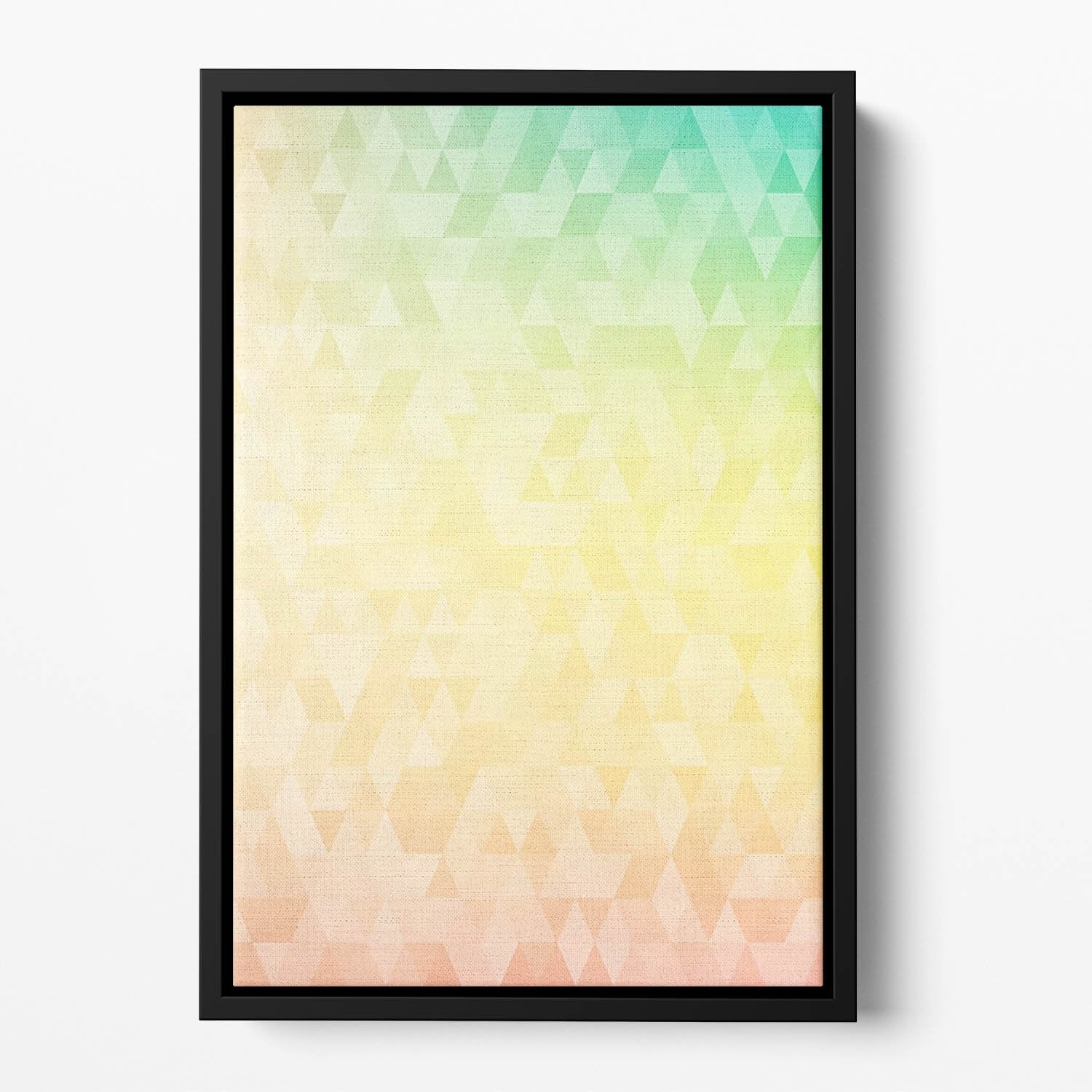 Triangular polygons Floating Framed Canvas