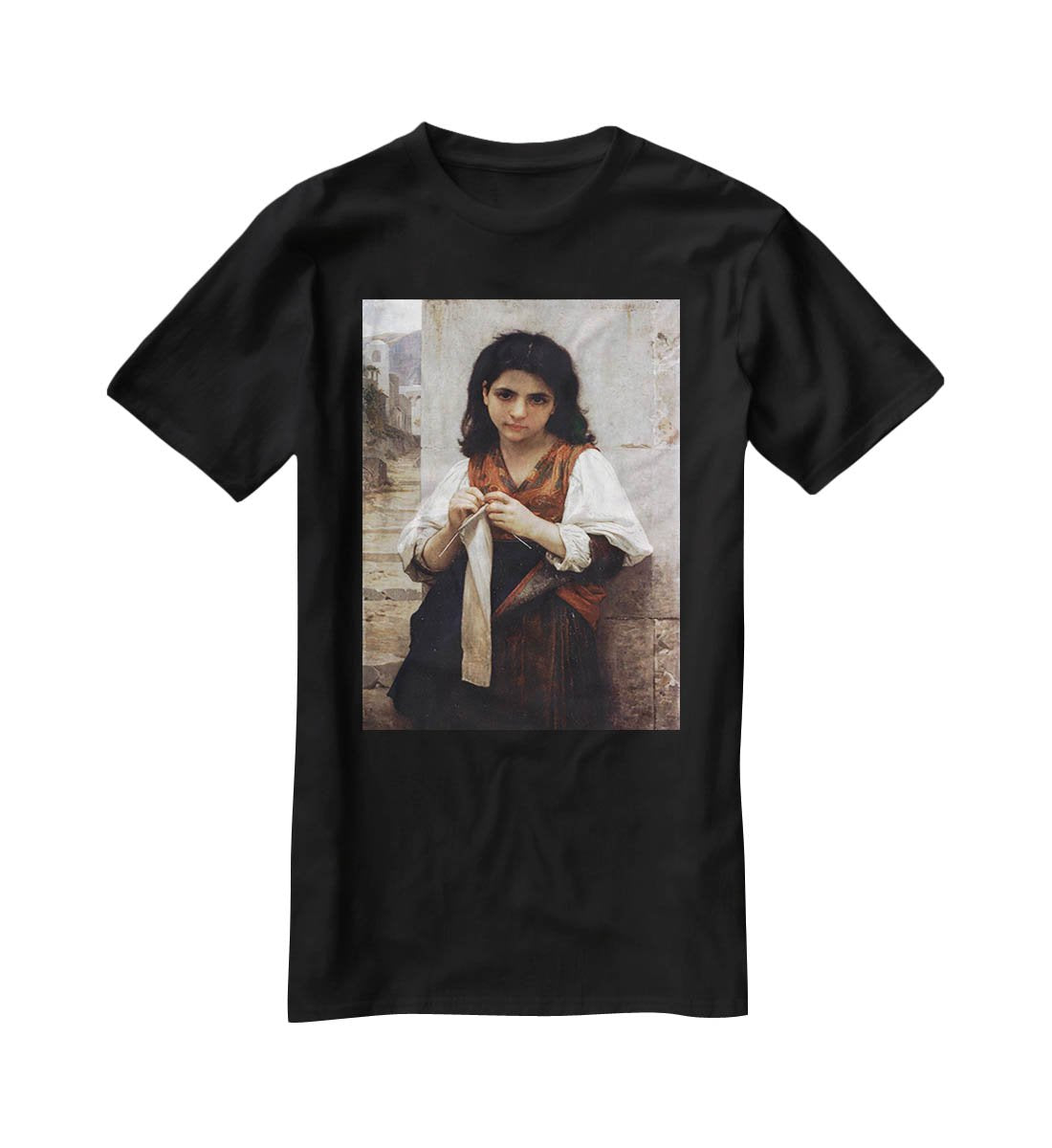 Tricoteuse By Bouguereau T-Shirt - Canvas Art Rocks - 1