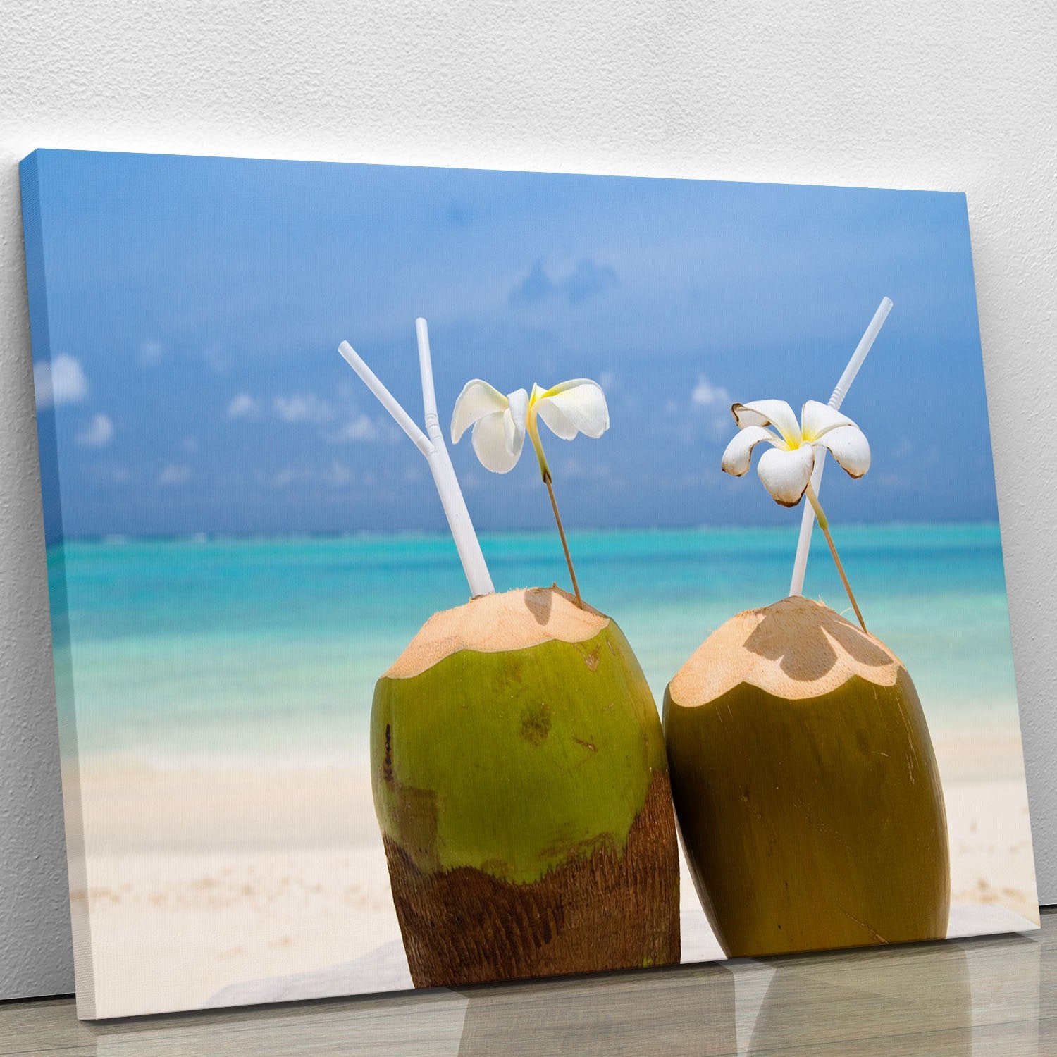 Tropical Coconut Cocktail Canvas Print or Poster